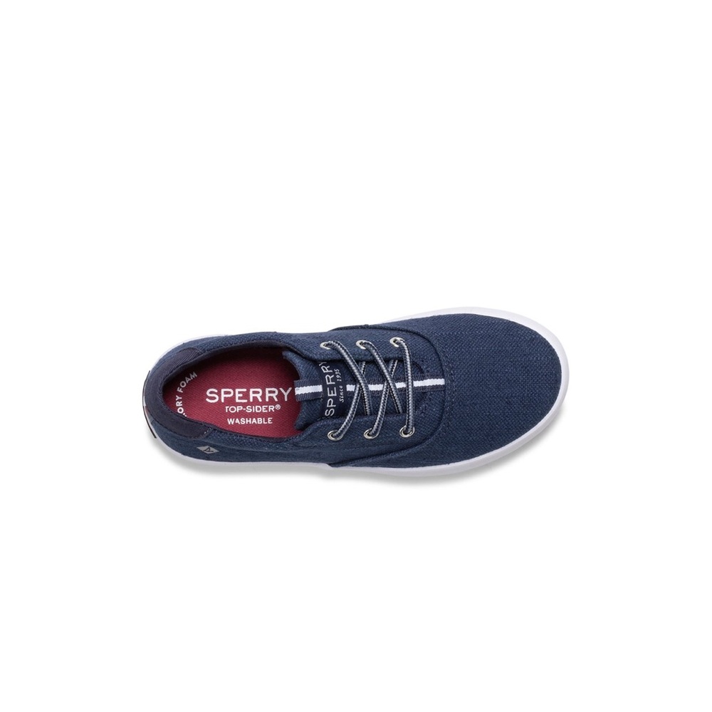 Sperry Blue Canvas Sneakers Casual Versatile Design